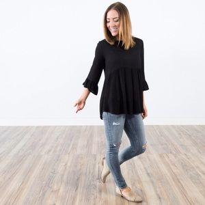 Madalynn Top in Black (Plus)